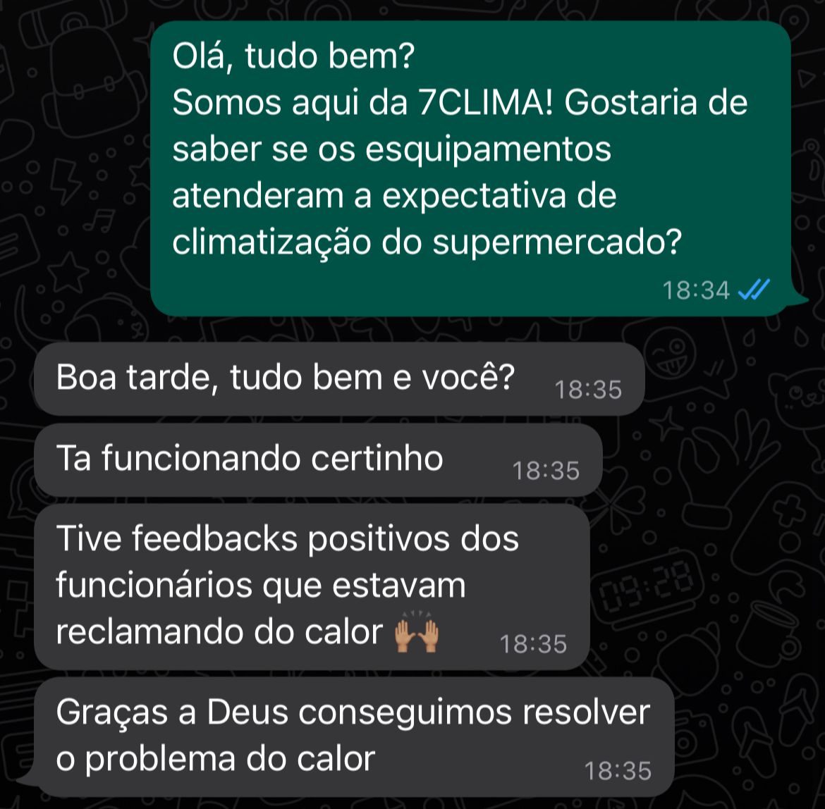Depoimento de cliente 7 Clima